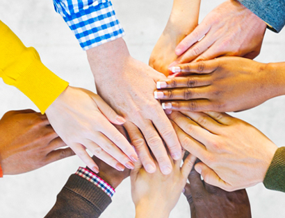 All hands put together