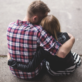 People embracing each other