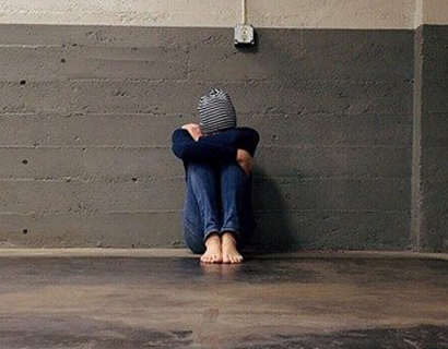 Person hiding their face