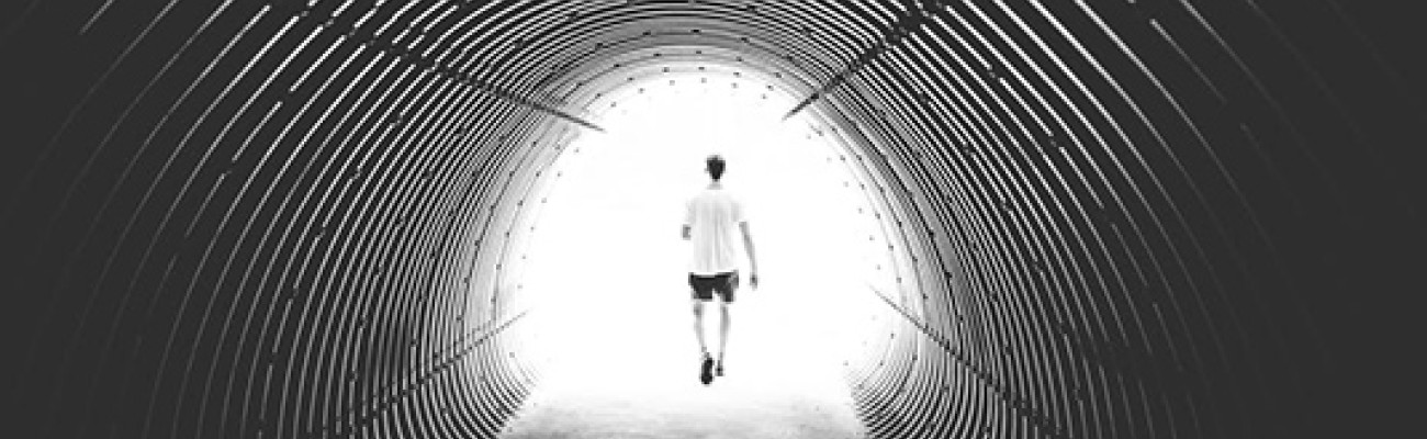 walking in a tunnel